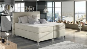 Pat tapitat boxspring, cu spatiu pentru depozitare, 160X200 cm, Amadeo 2, Eltap (Culoare: Roz)