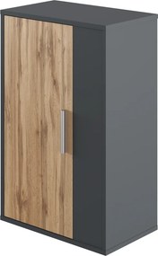 Perete living, grafit/stejar wotan, KEVIN