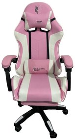 JAKS SCAUN GAMING REGLABIL ECO PIELE ROZ FG-02