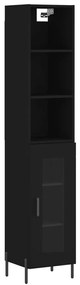 3189902 vidaXL Dulap înalt, negru, 34,5x34x180 cm, lemn prelucrat