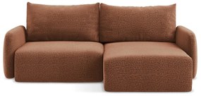 Colțar cărămiziu extensibil/cu spațiu de depozitare (cu colț pe partea dreaptă) Kalena – Makamii