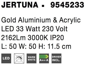 Lustra aplicata, Plafoniera LED design modern JERTUNA 50x50cm