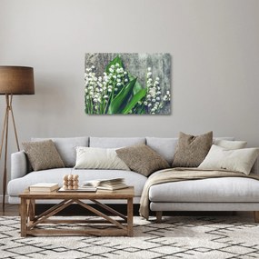 Tablou pe sticlă cu lăcrimioare (70x50 cm)