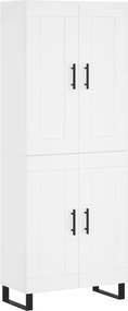 vidaXL Dulap înalt, alb, 69,5x34x180 cm, lemn compozit