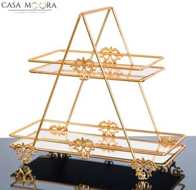 Organizator metalic multifunctional cu 2 etajere