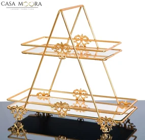 Organizator metalic multifunctional cu 2 etajere