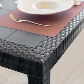 Set mobilier de grădină Hellma 6+1, grafit