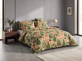 Lenjerie de pat din microfibra CHRISTMAS PRESENTS verde Dimensiune lenjerie de pat: 2 buc 70 x 90 cm | 200 x 220 cm