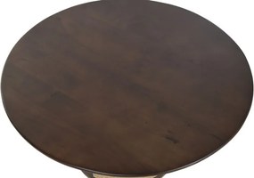 Masuta de cafea din lemn de mango si fibre naturale, 85X85X47 cm, "Rotto".