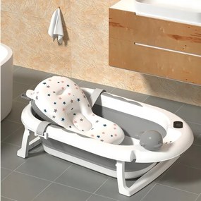 Cada de baie pliabilă pentru copii VAIANA PREMIUM cu pernă și suport - mai multe culori Violet