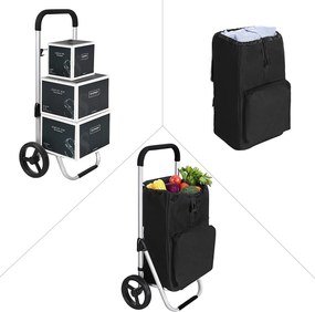 Carucior cumparaturi Pliabil Negru 40 L