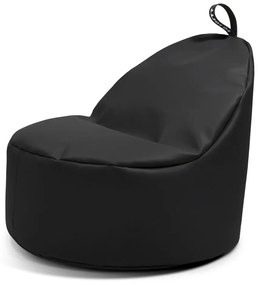 Fotoliu bean bag negru cu tapițerie din imitație de piele Round XL – So Soft?