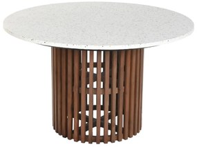 Masa dining, din lemn de acacia si blat din terrazzo, Carly