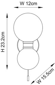 Endon 93523 - Aplica de perete pentru baie PULSA 2xG9/3W/230V IP44 negru