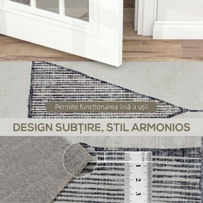 HOMCOM Covor Modern Antiderapant cu Linii Geometrice din Poliester, Multicolor | Aosom Romania