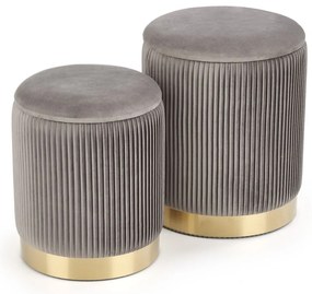 Scaun Monty, gri/auriu