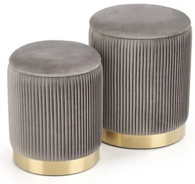 Scaun Monty, gri/auriu