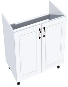 Corp inferior 60 cu 2 usi masca chiuveta Zebra MDF alb drept