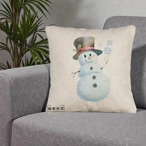 Perna Decorativa Om de Zapada cu Joben si Vasc, 40x40 cm, Bej Canapea, Husa Detasabila, Perna Inclusa, BEKZ®