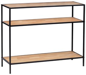 Masă consolă în culoare naturală din lemn masiv de pin 35x100 cm Geo – Wenko