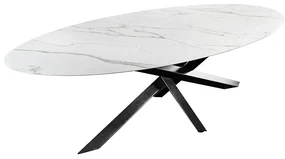 Masa ovala SCULPTURE 280cm ceramica alba