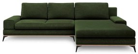 Colțar extensibil cu șezlong pe partea dreaptă Windsor &amp; Co Sofas Planet, verde smarald