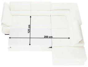 Coltar cu spaţiu pentru depozitare, piele eco albă, stânga, BUTON R