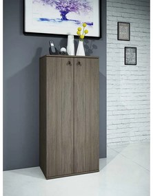 PANTOFAR SOPHIE, 55X36X119 CM, 2 USI, 7 RAFTURI, 14 PERECHI INCALTAMINTE, CULOARE STEJAR CAFENIU, PAL