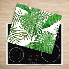 Tocator din sticla frunze tropicale