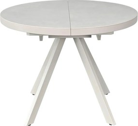 Masa extensibila LIBRA, grej cu efect de piatra travertin, ceramica/me