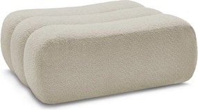 Taburet bej cu tapițerie din țesătură bouclé Azra – Bobochic Paris