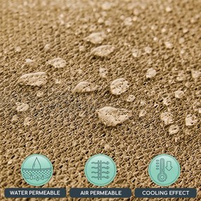 Parasolar pătrat, 5 × 5 m, poliester, respirabil