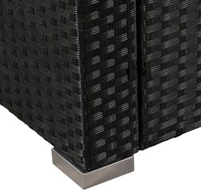 Juskys Set ratan de gradina Punta Cana M - perne negre/crem