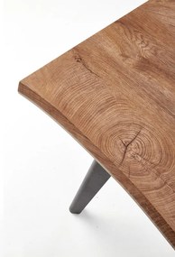 Masa de bucaterie Dickson II, lemn natural / negru