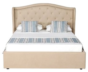 PAT CATIFEA CU SOMIERA RABATABILA SI TABLIE INCLUSA CHARM, 160X200X130 (160X200) CM, SPATIU DEPOZITARE, CULOARE CREM