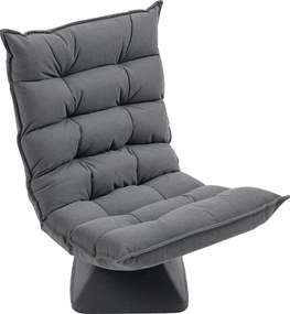 HOMCOM Fotoliu de Podea Relaxant Rotativ 360° cu Spătar Reglabil în 5 Poziții, 62x70x95 cm, Gri | Aosom Romania