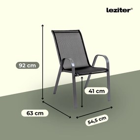 Scaun de grădină Como, negru