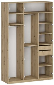 Corp dulap Unity - 150 cm, pentru haine, stejar artisan