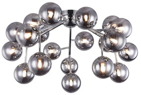 Lustra deosebita cu 20 de surse de lumina Dallas, crom/ fumuriu MYMOD545PL-20CH