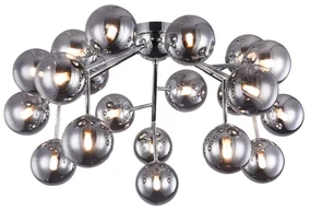 Lustra deosebita cu 20 de surse de lumina Dallas, crom/ fumuriu MYMOD545PL-20CH
