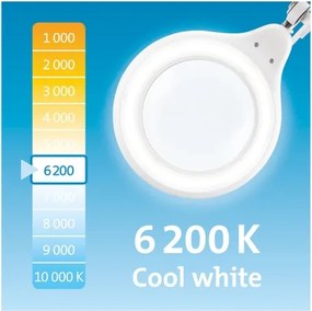 Extol - Lampă de birou LED reglabilă cu lupă LED/10W/230V, albă