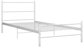 284693 vidaXL Cadru de pat, alb, 100 x 200 cm, metal