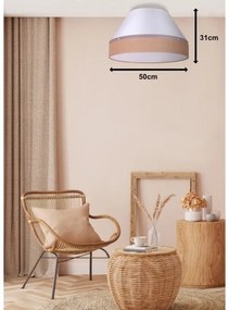 Duolla - Plafonieră AVIGNON 1xE27/15W/230V d. 50 cm albă/maro