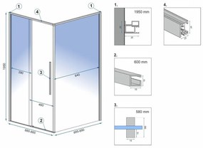 Cabina de dus patrata Rea Solar cu usa glisanta 90x90 auriu