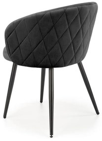 Scaun K430 velvet negru