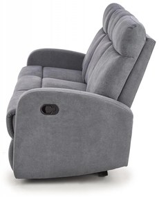 Canapea recliner Oslo 3S stofa gri inchis H100 cm
