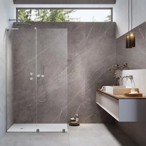 Paravan de dus tip Walk-in Radaway Furo SL nichel periat-transparent 110 cm sticla securizata 8 mm stanga