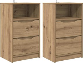 vidaXL Mese de noptieră 2 pcs Stejar Artizanal 40 x 30 x 467 cm