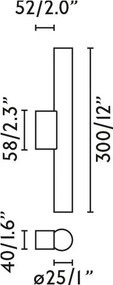 Aplica LED pentru baie IP44 CALMA 5W lemn/opal