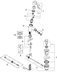 GROHE 32208001 - Baterie pentru bideu CONCETTO DN 15, crom lucios